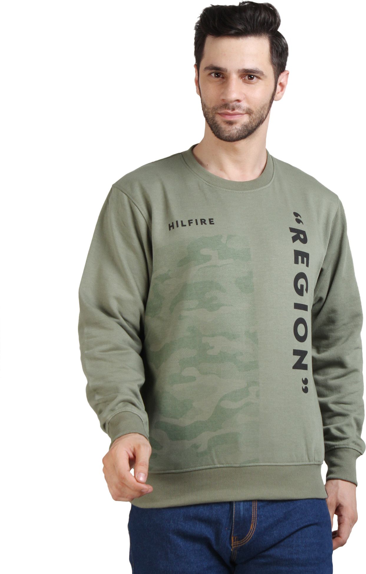 Men Full Sleeve Printed Hooded Sweatshirt