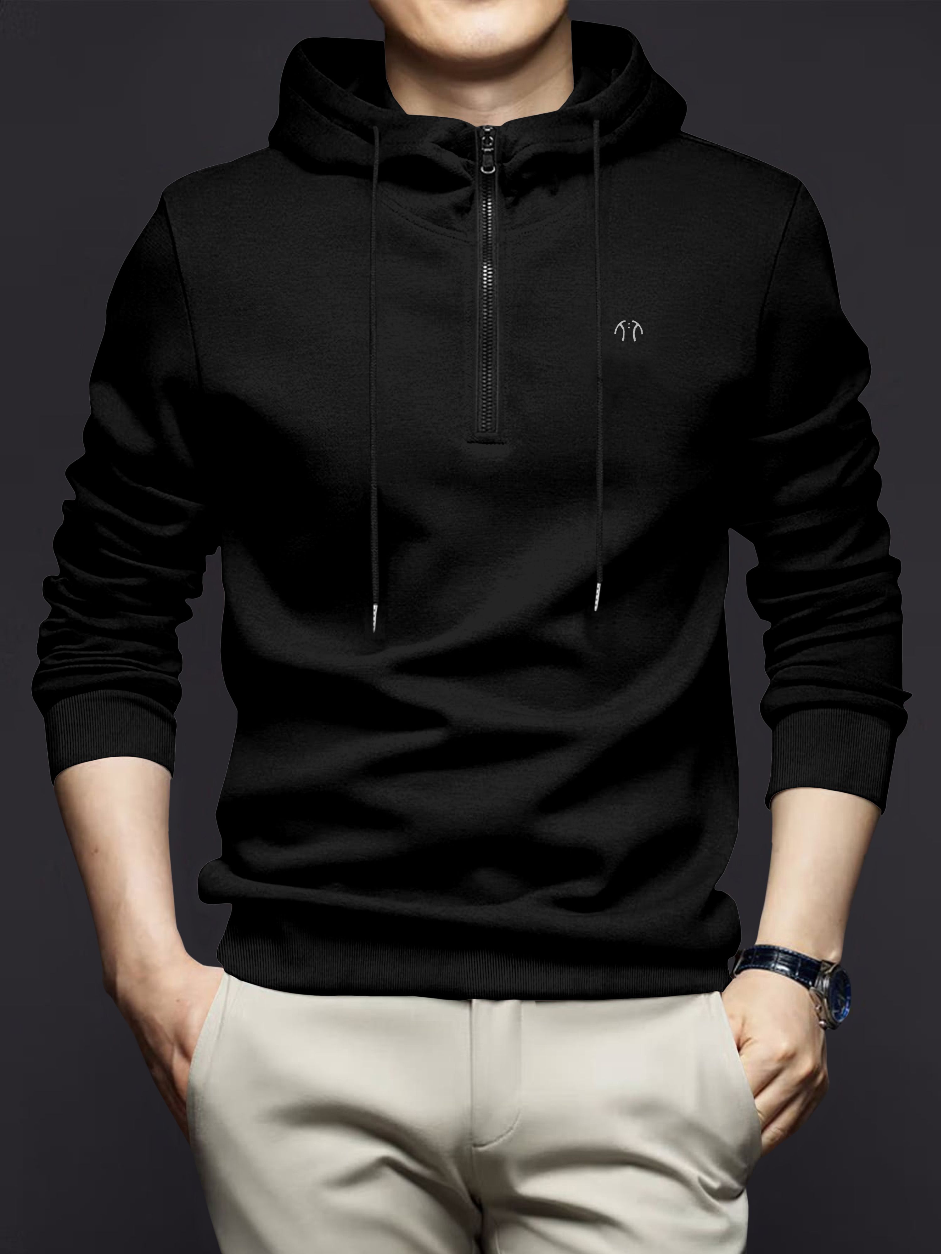 triptee Men Full Sleeve Solid Hooded Sweatshirt-picture-23