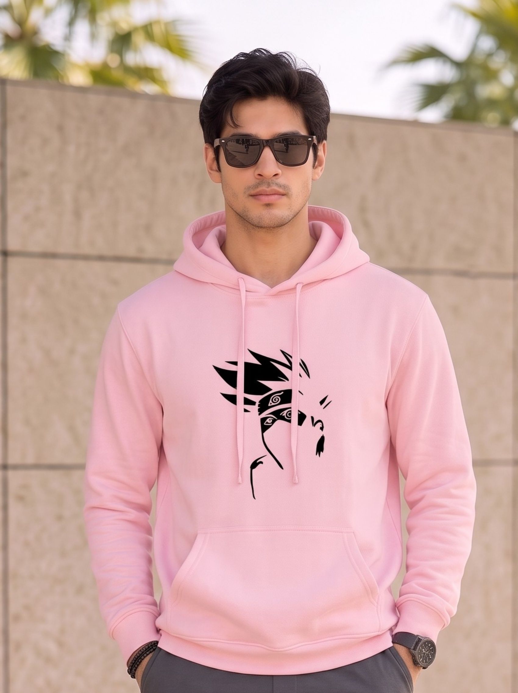baghadbillo Men Full Sleeve Self Design, Solid Hooded Sweatshirt-picture-36