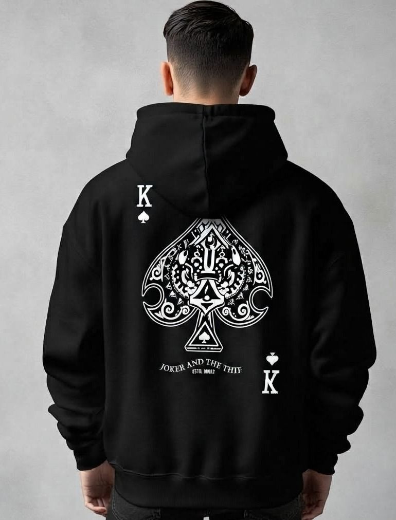 urvcreation Men Full Sleeve Graphic Print Reversible Hooded Sweatshirt-picture-23