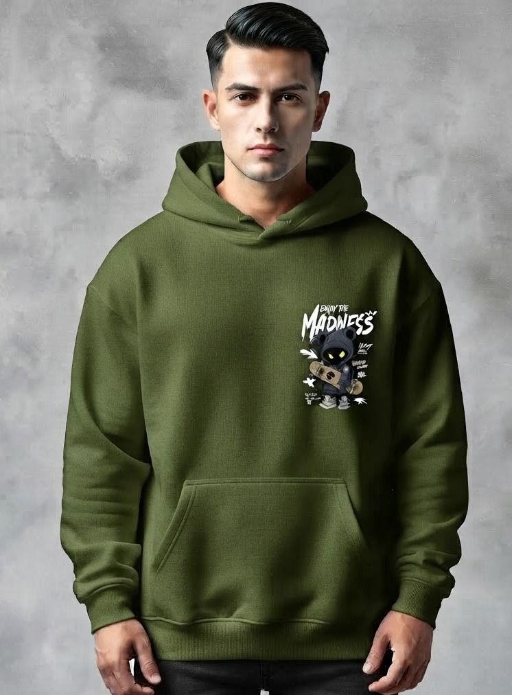 urvcreation Men Full Sleeve Graphic Print Reversible Hooded Sweatshirt-picture-22