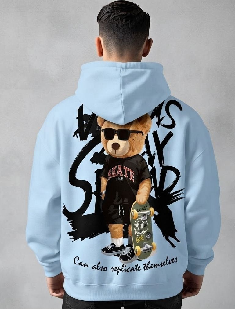 urvcreation Men Full Sleeve Graphic Print Reversible Hooded Sweatshirt-picture-13