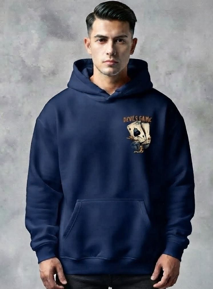 urvcreation Men Full Sleeve Graphic Print Reversible Hooded Sweatshirt-picture-18