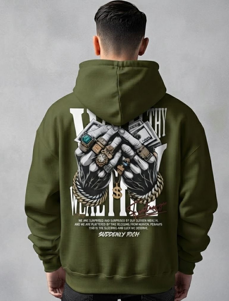 urvcreation Men Full Sleeve Graphic Print Reversible Hooded Sweatshirt-picture-27