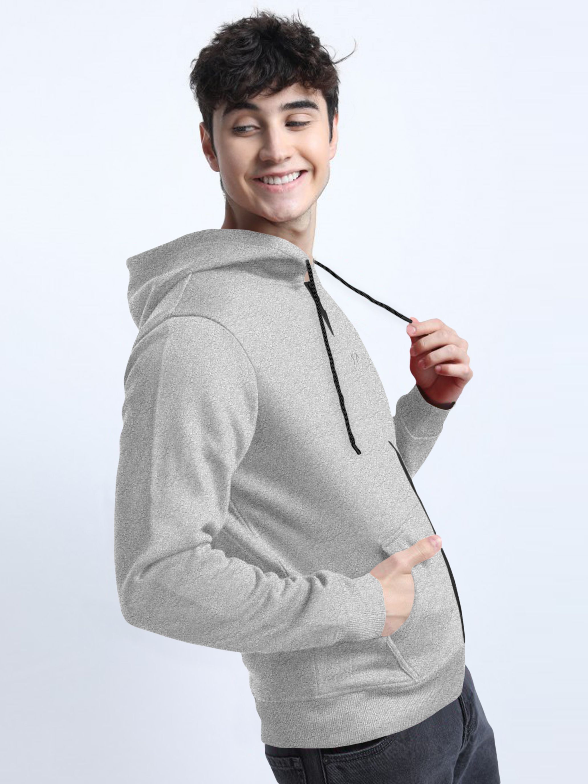 ramzox Men Full Sleeve Solid Hooded Sweatshirt-picture-25