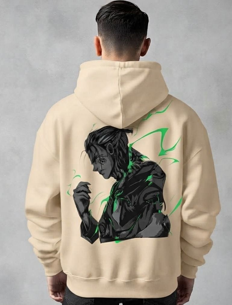 urvcreation Men Full Sleeve Graphic Print Reversible Hooded Sweatshirt-picture-34