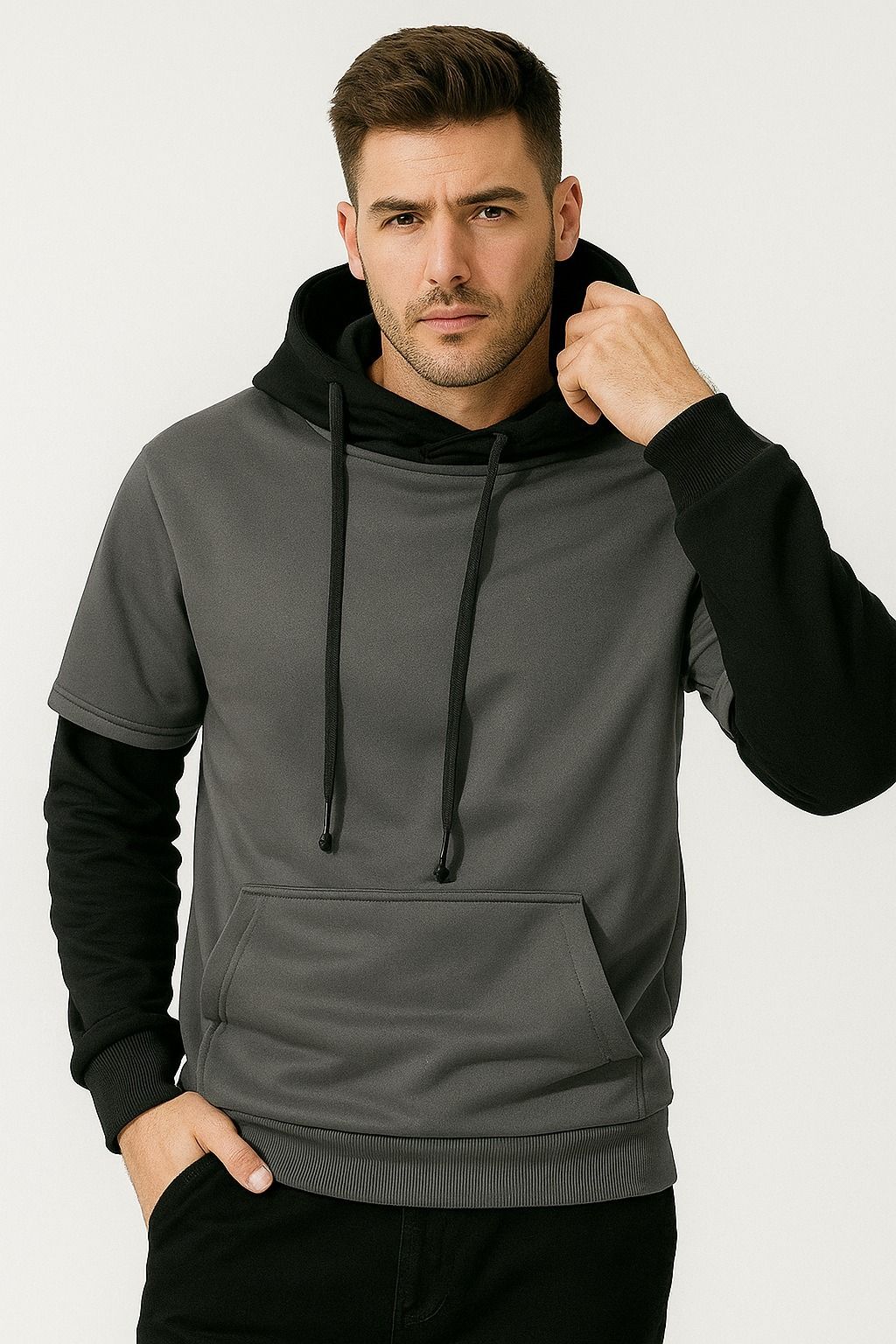 trendstalk Men Full Sleeve Solid Hooded Sweatshirt-picture-27