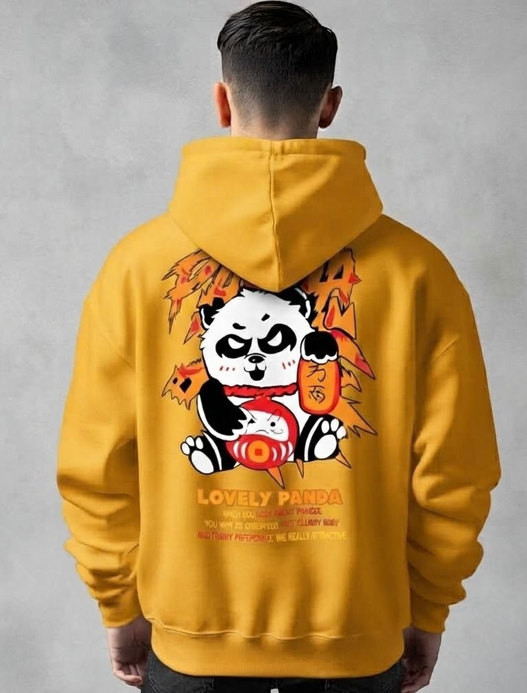 urvcreation Men Full Sleeve Graphic Print Reversible Hooded Sweatshirt-picture-33