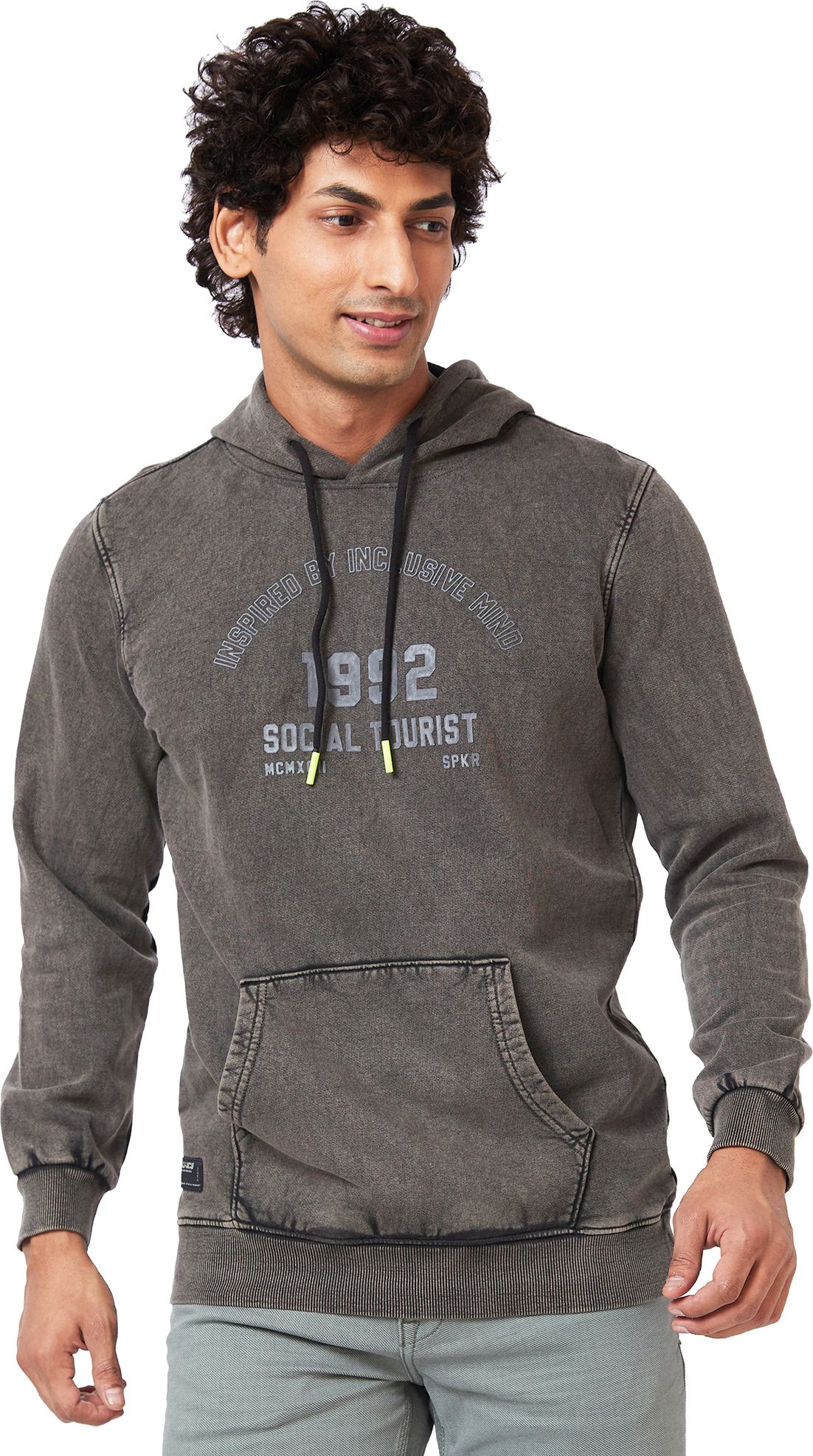 spykar Men Full Sleeve Printed Hooded Sweatshirt-picture-20