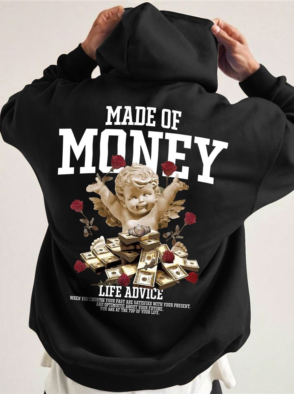 Men Full Sleeve Printed Hooded Sweatshirt