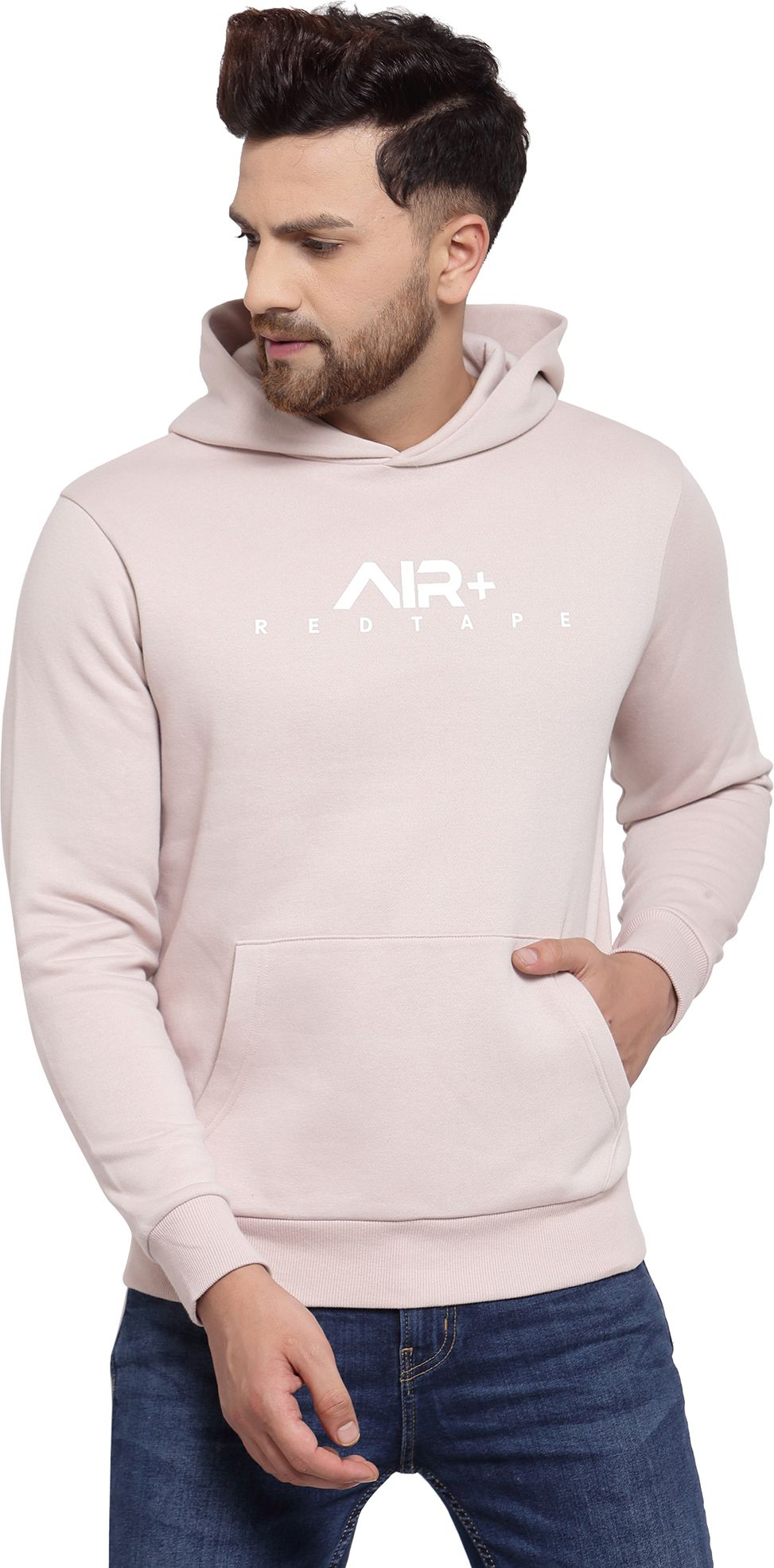Men Full Sleeve Graphic Print Hooded Sweatshirt-image-3