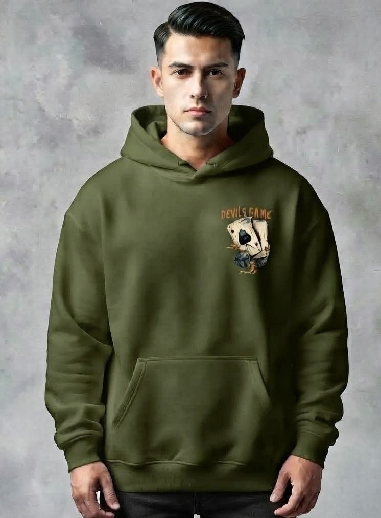urvcreation Men Full Sleeve Graphic Print Reversible Hooded Sweatshirt-picture-37
