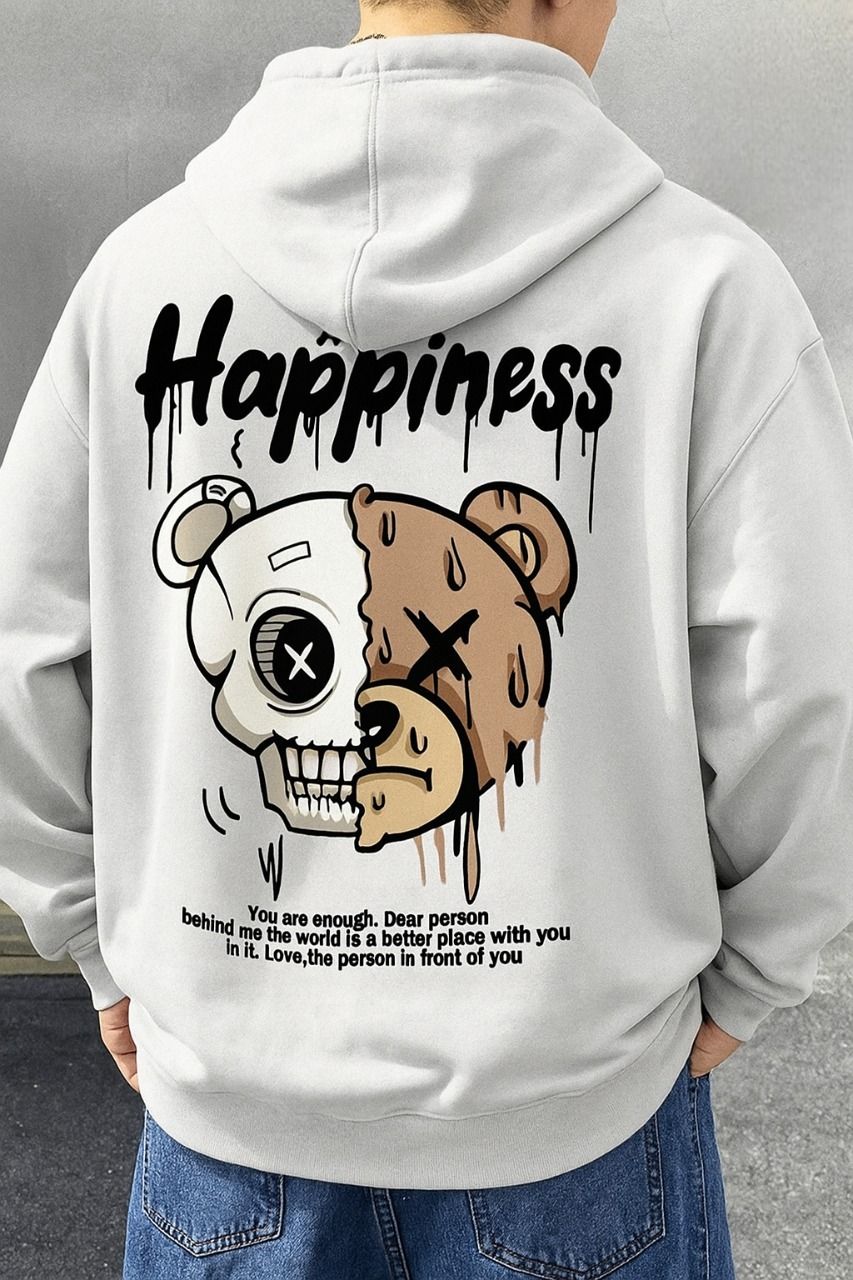 Men Full Sleeve Printed Hooded Sweatshirt