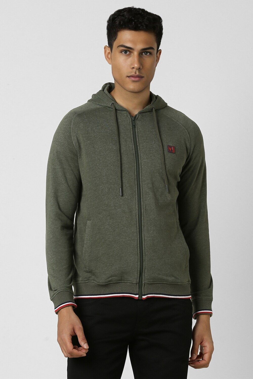 van heusen Men Full Sleeve Self Design Hooded Sweatshirt-picture-11