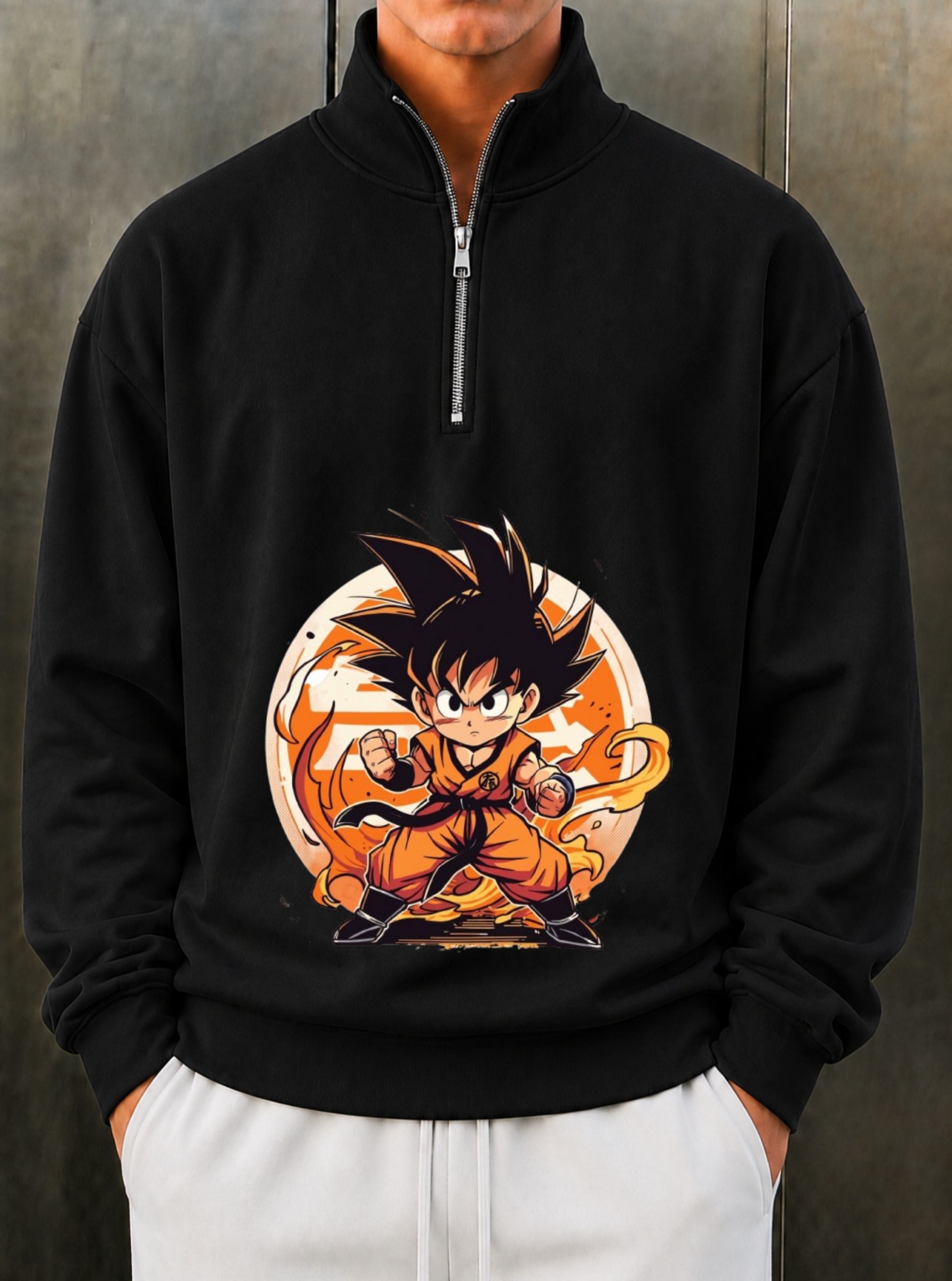 chain link Men Full Sleeve Printed Hooded Sweatshirt-picture-39
