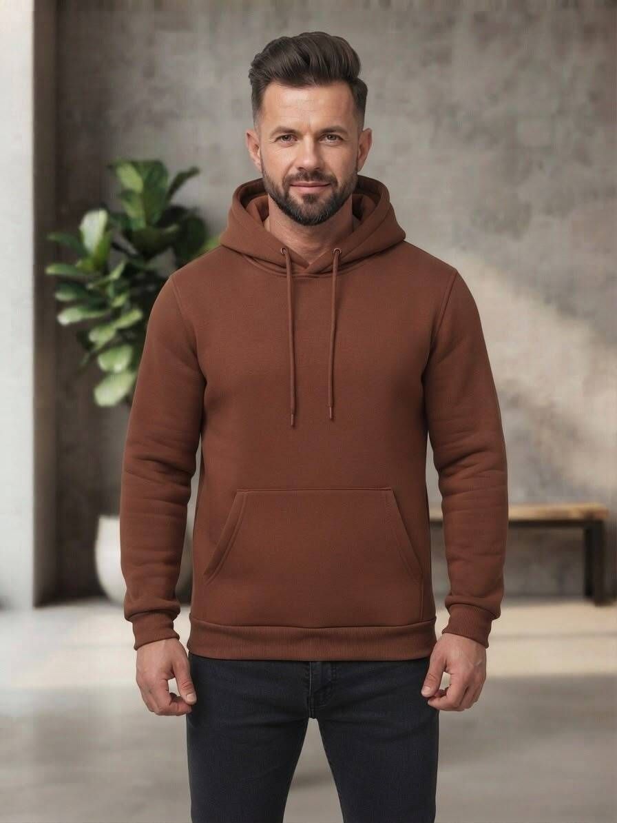 Men Full Sleeve Solid Hooded Sweatshirt-image-46