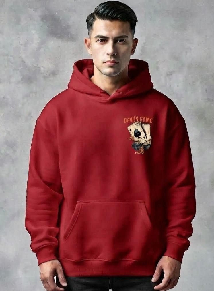 urvcreation Men Full Sleeve Graphic Print Reversible Hooded Sweatshirt-picture-15