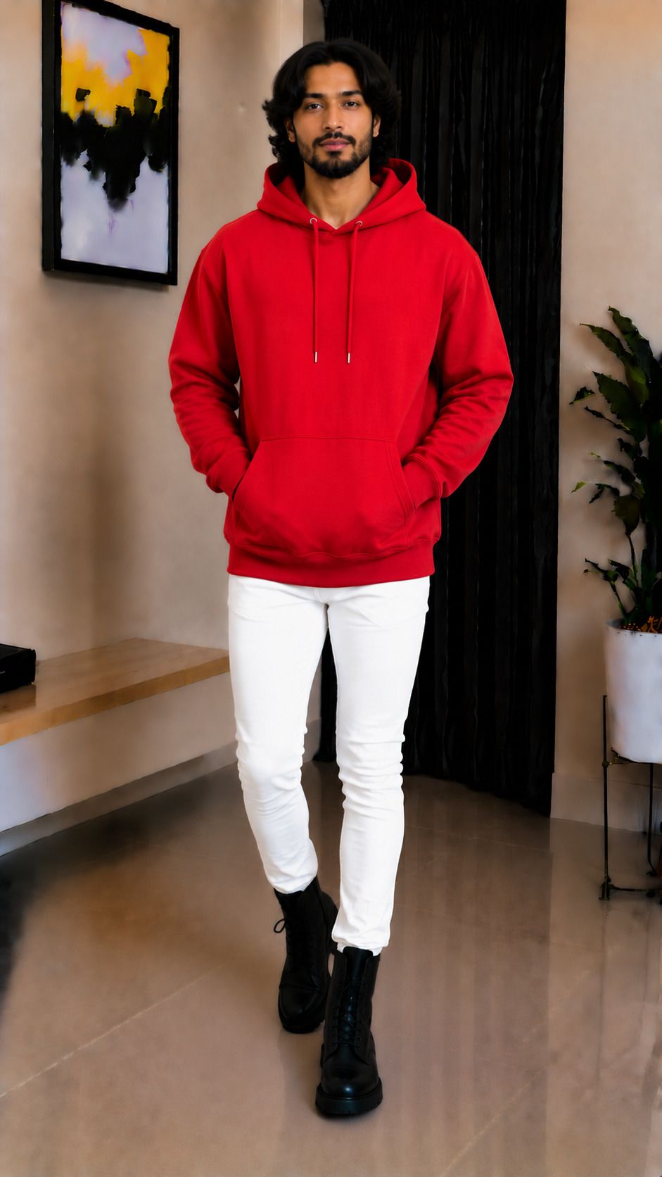 dappers threads Men Full Sleeve Solid Hooded Sweatshirt-picture-15