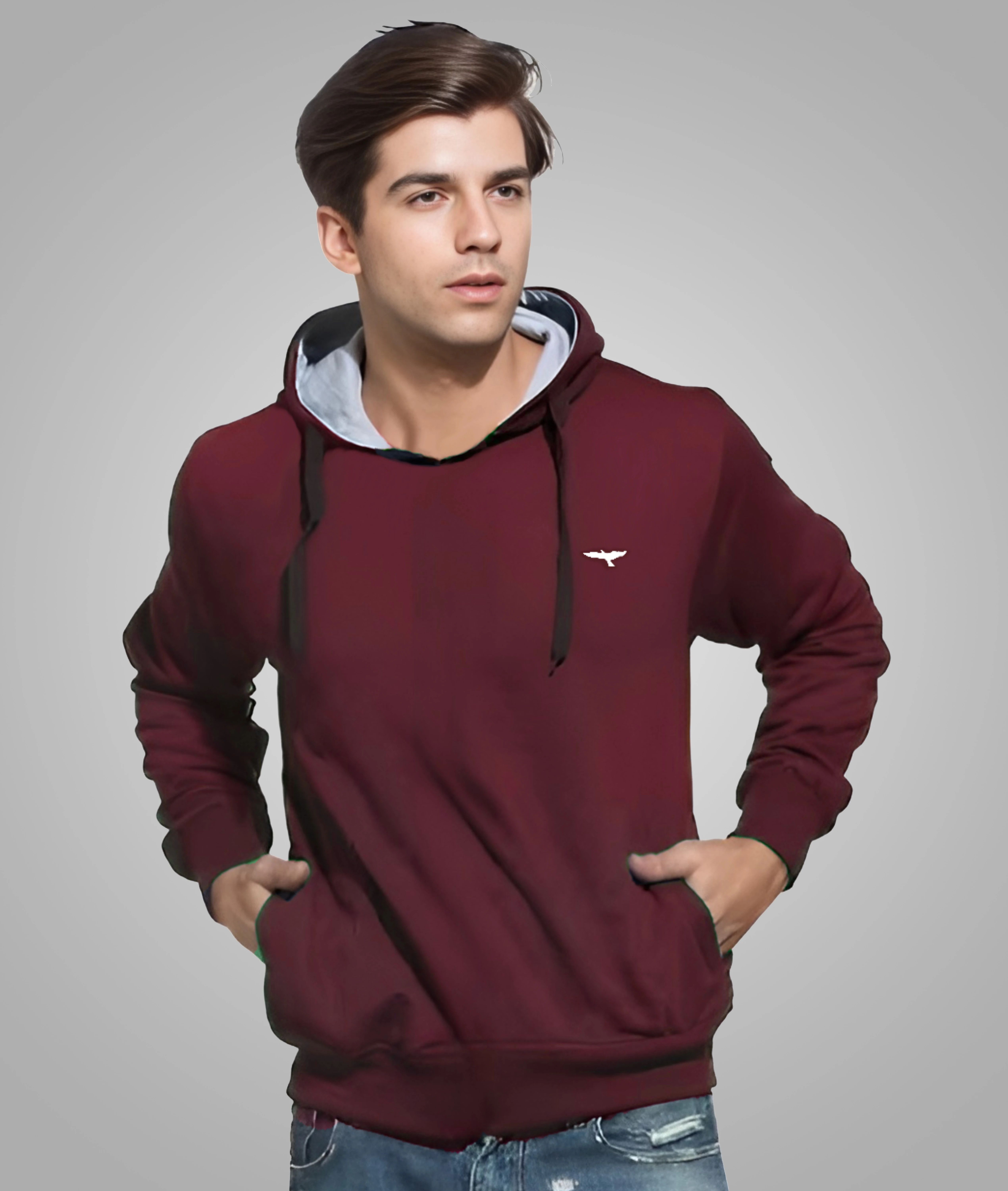 reya Men Full Sleeve Solid Hooded Sweatshirt-picture-15