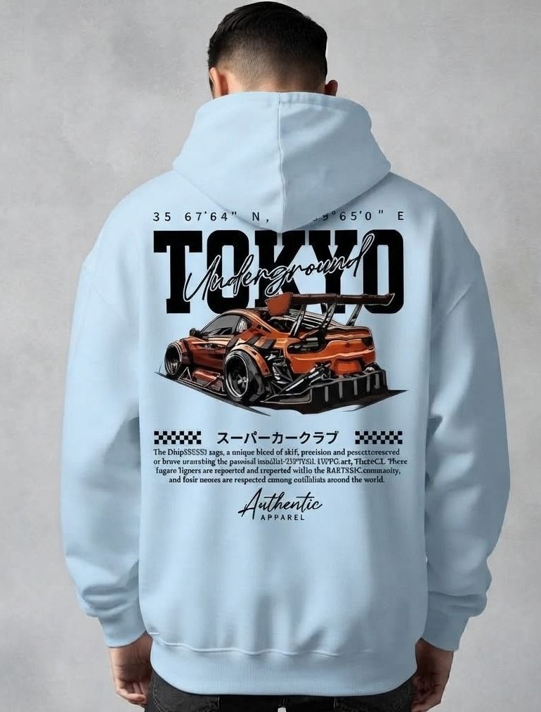 urvcreation Men Full Sleeve Graphic Print Reversible Hooded Sweatshirt-picture-22