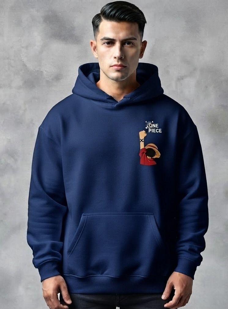 urvcreation Men Full Sleeve Graphic Print Reversible Hooded Sweatshirt-picture-29