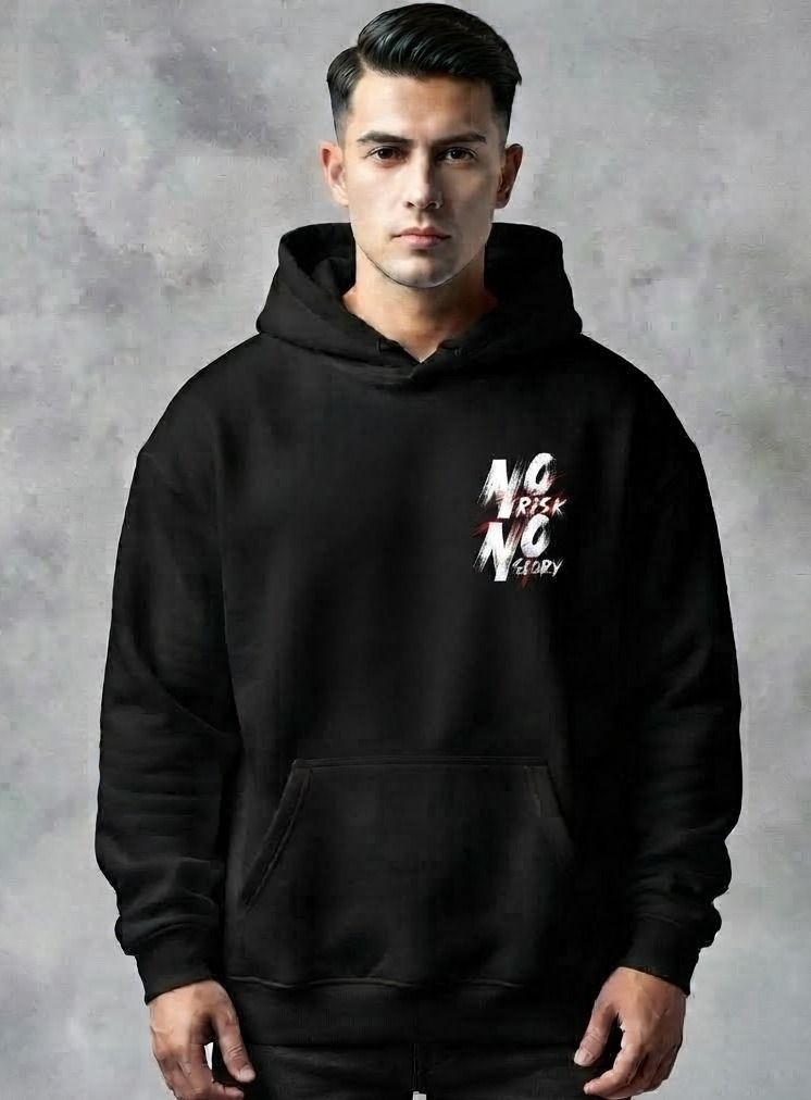 urvcreation Men Full Sleeve Graphic Print Reversible Hooded Sweatshirt-picture-47