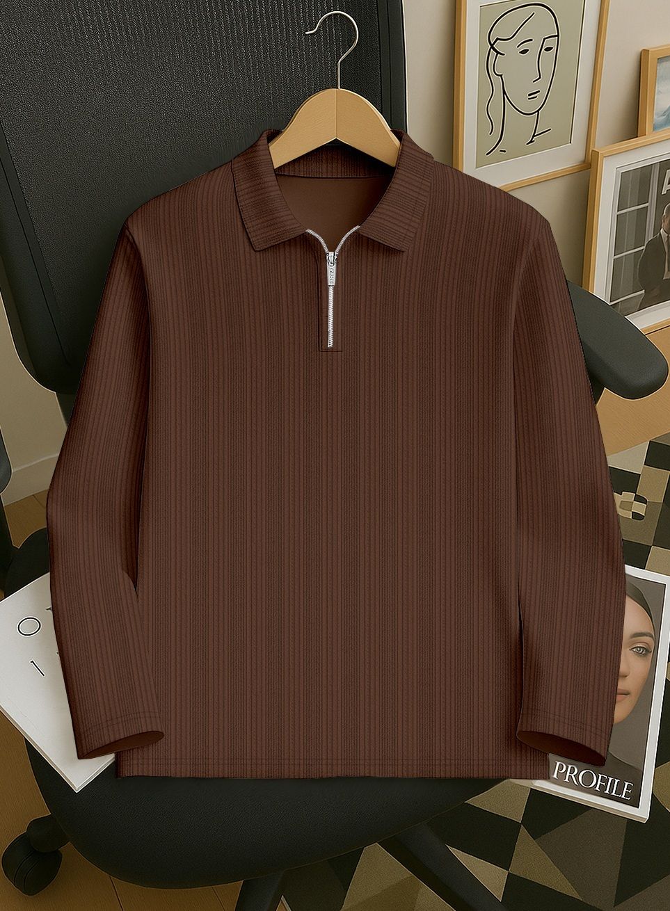 kajaru Men Full Sleeve Self Design Sweatshirt-picture-7
