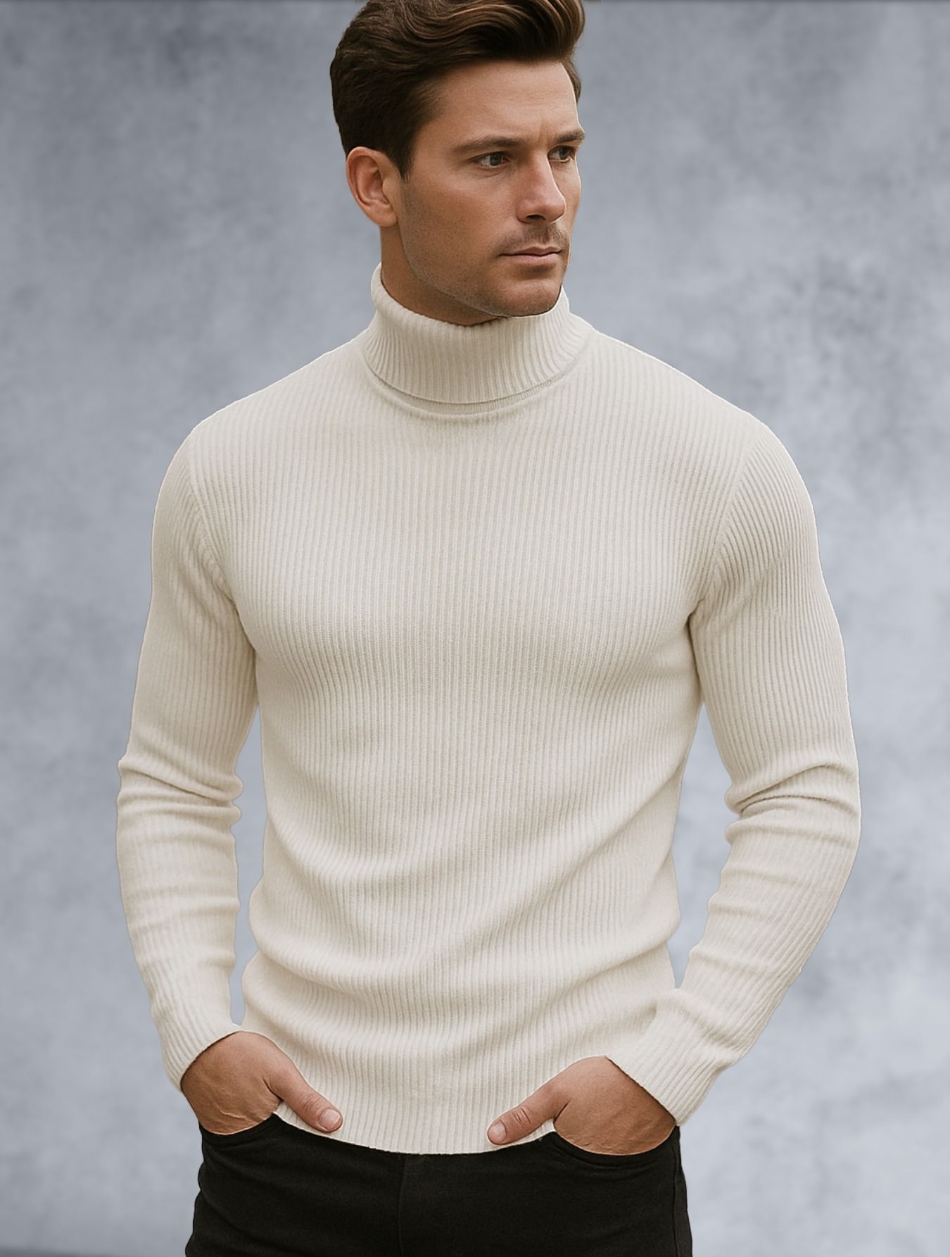 Men Full Sleeve Self Design Sweatshirt