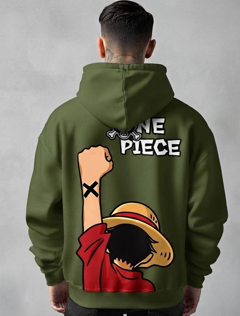 urvcreation Men Full Sleeve Graphic Print Reversible Hooded Sweatshirt-picture-33
