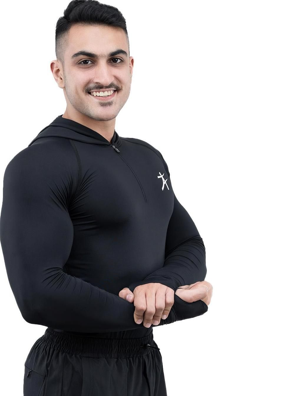 athflex Men Full Sleeve Solid Hooded Sweatshirt-picture-11