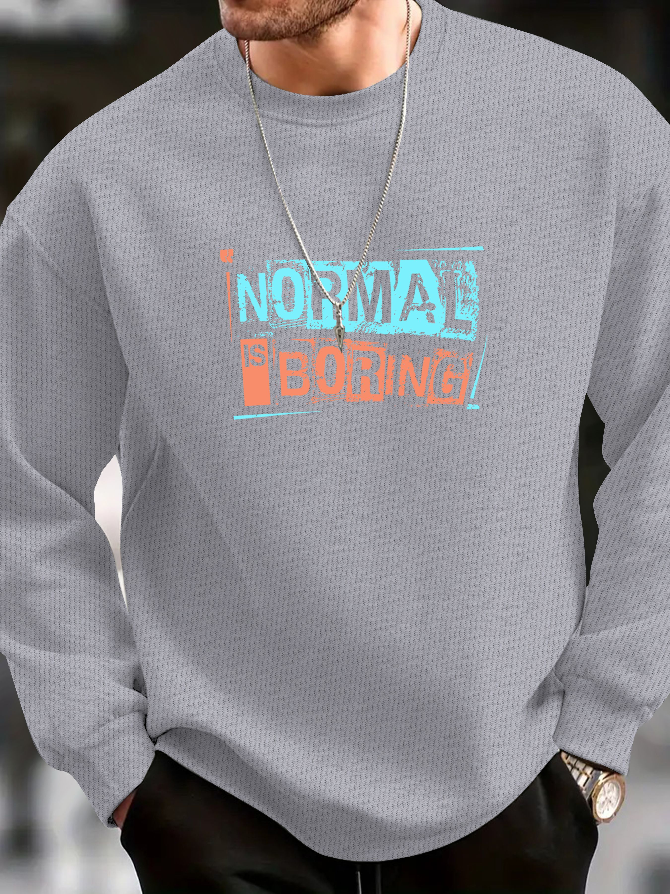 kajaru Men Printed Round Neck Grey Sweater-picture-21