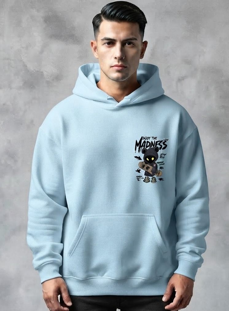 urvcreation Men Full Sleeve Graphic Print Reversible Hooded Sweatshirt-picture-42