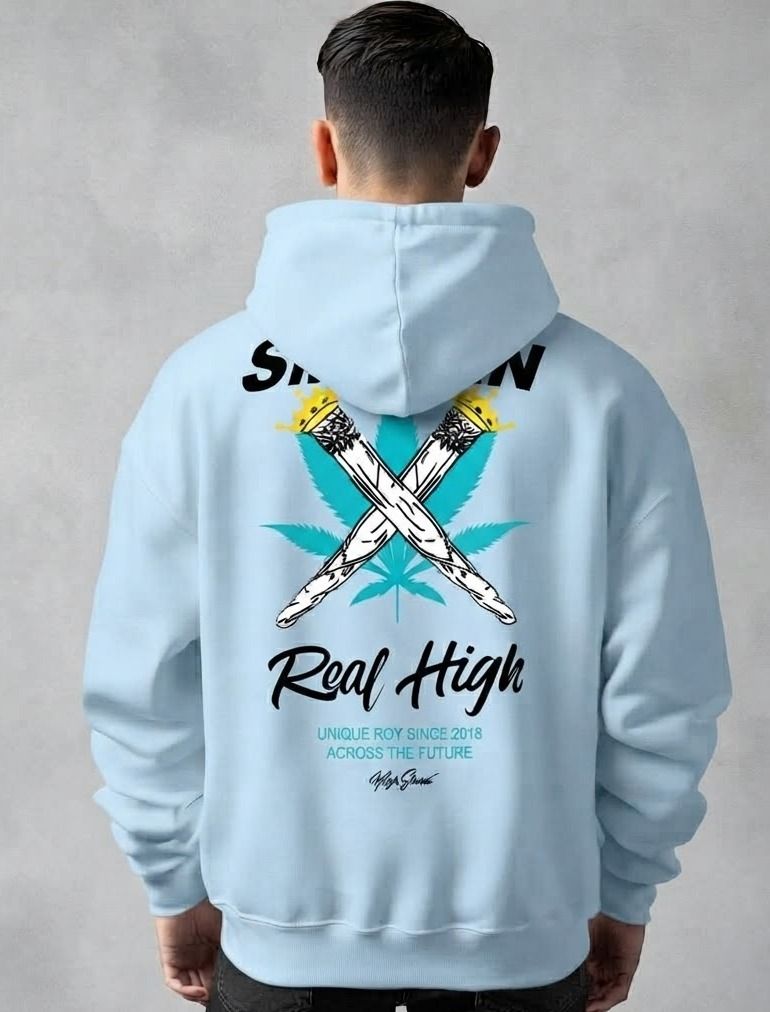 urvcreation Men Full Sleeve Graphic Print Reversible Hooded Sweatshirt-picture-45