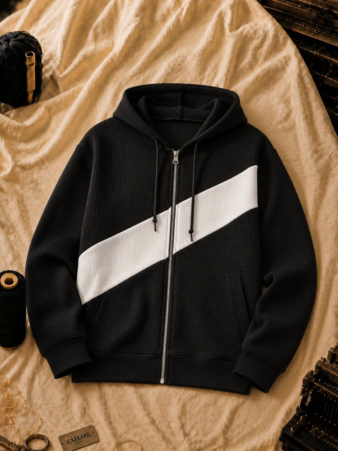try this Men Full Sleeve Color Block Hooded Sweatshirt-picture-28