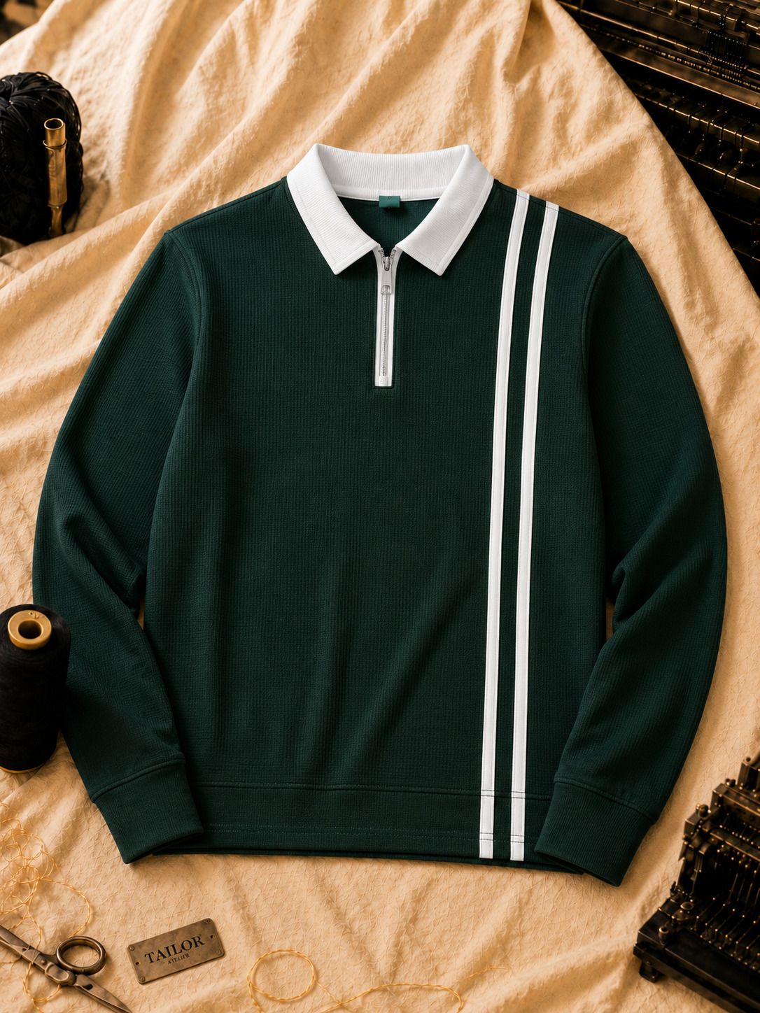 Men Full Sleeve Striped Sweatshirt-image-10
