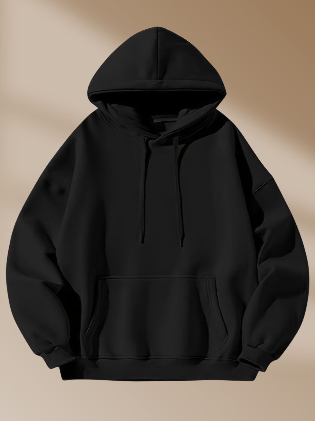 Men Full Sleeve Solid Hooded Sweatshirt