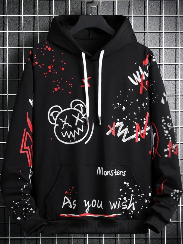 try this Men Full Sleeve Printed Hooded Sweatshirt-picture-22