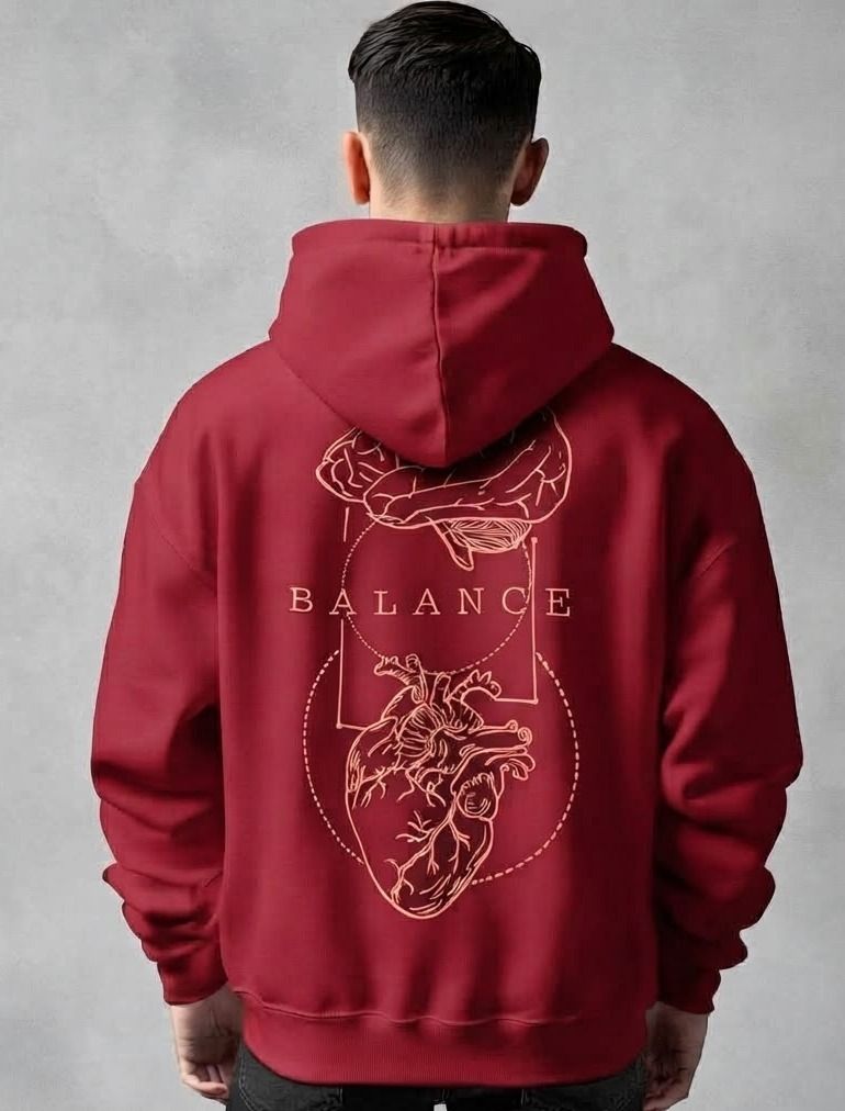 urvcreation Men Full Sleeve Graphic Print Reversible Hooded Sweatshirt-picture-24