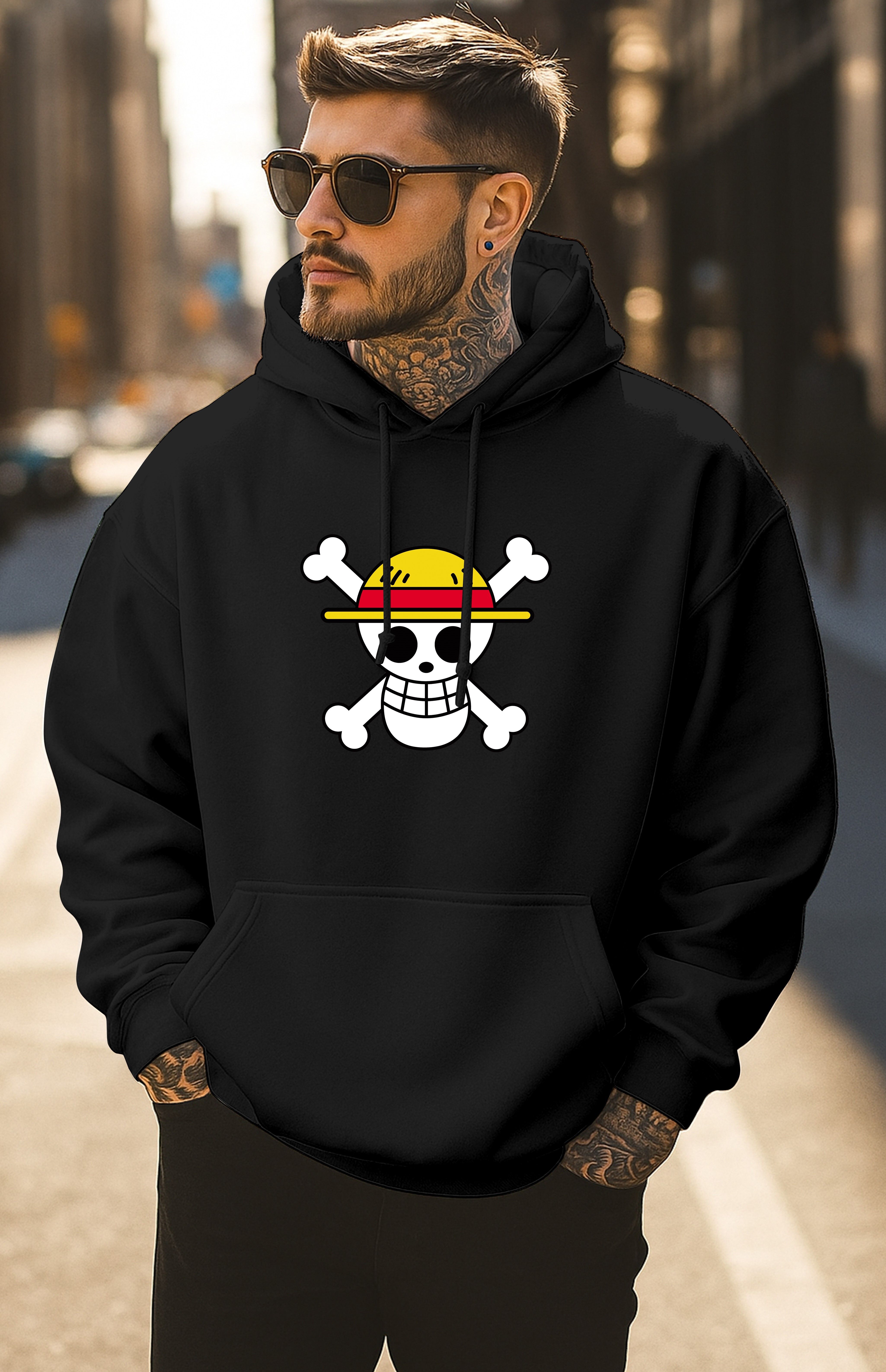 Men Full Sleeve Printed Hooded Sweatshirt