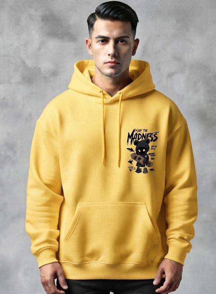 urvcreation Men Full Sleeve Graphic Print Reversible Hooded Sweatshirt-picture-12