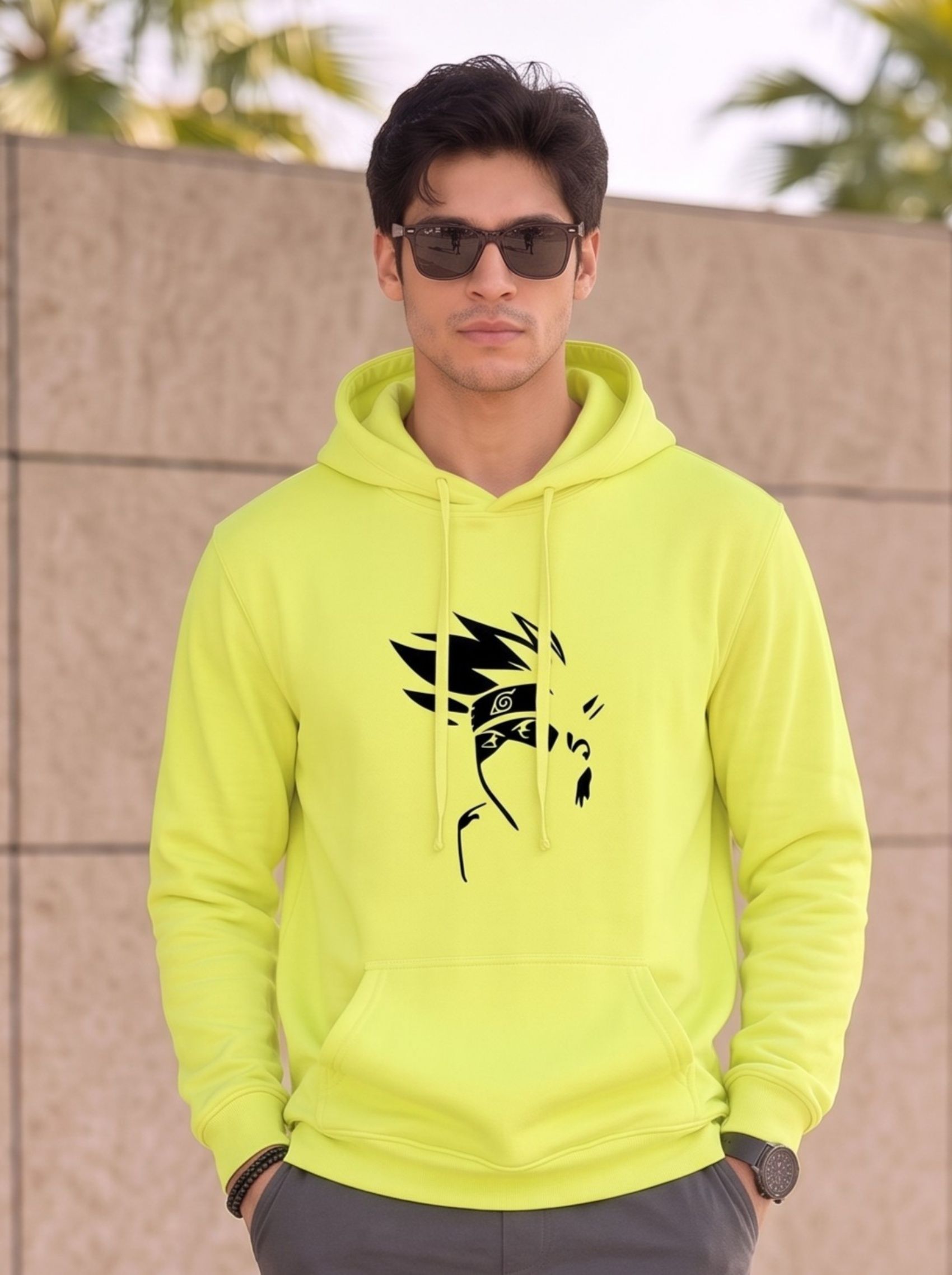 baghadbillo Men Full Sleeve Self Design, Solid Hooded Sweatshirt-picture-14