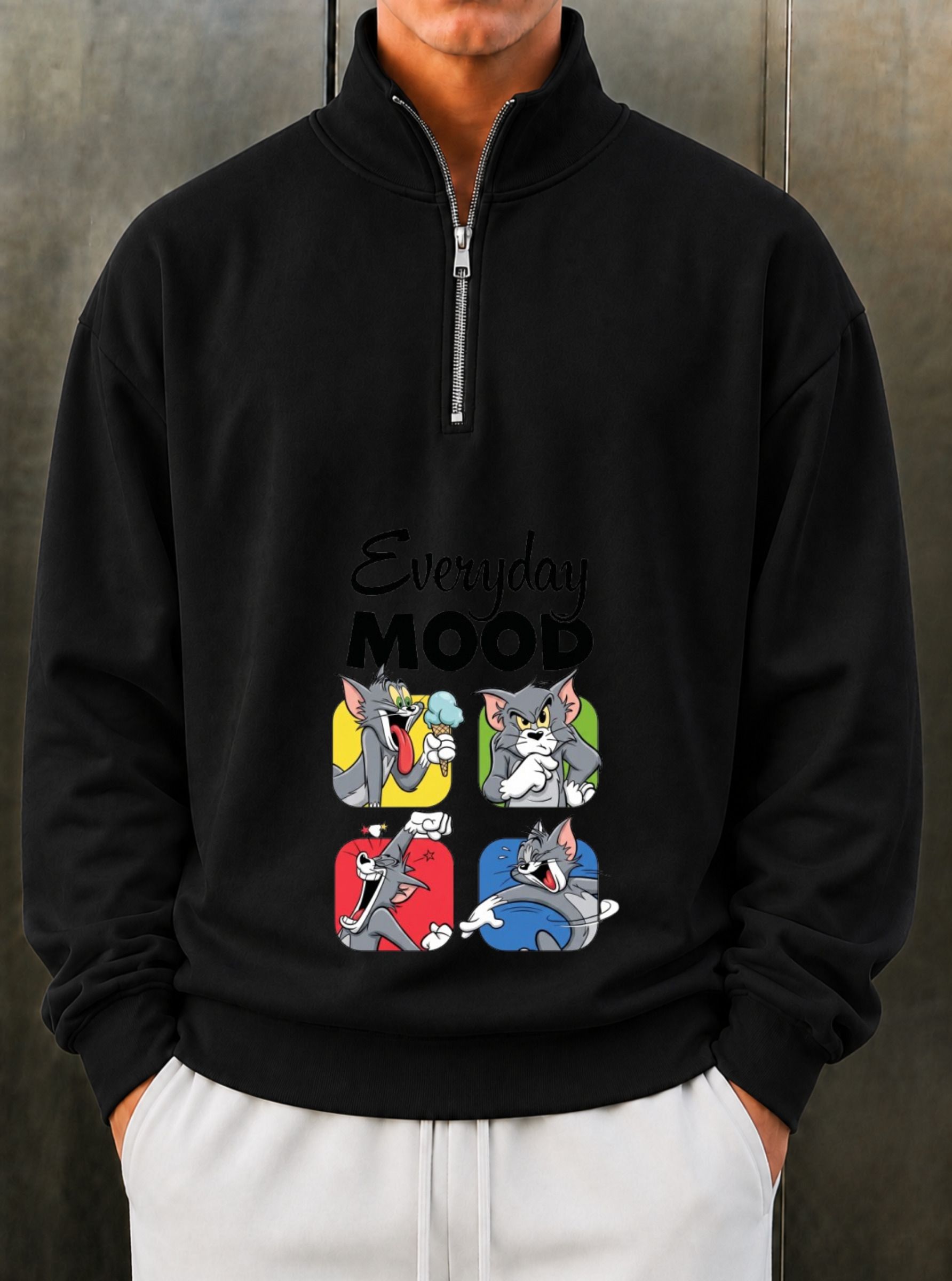 chain link Men Full Sleeve Printed Hooded Sweatshirt-picture-28