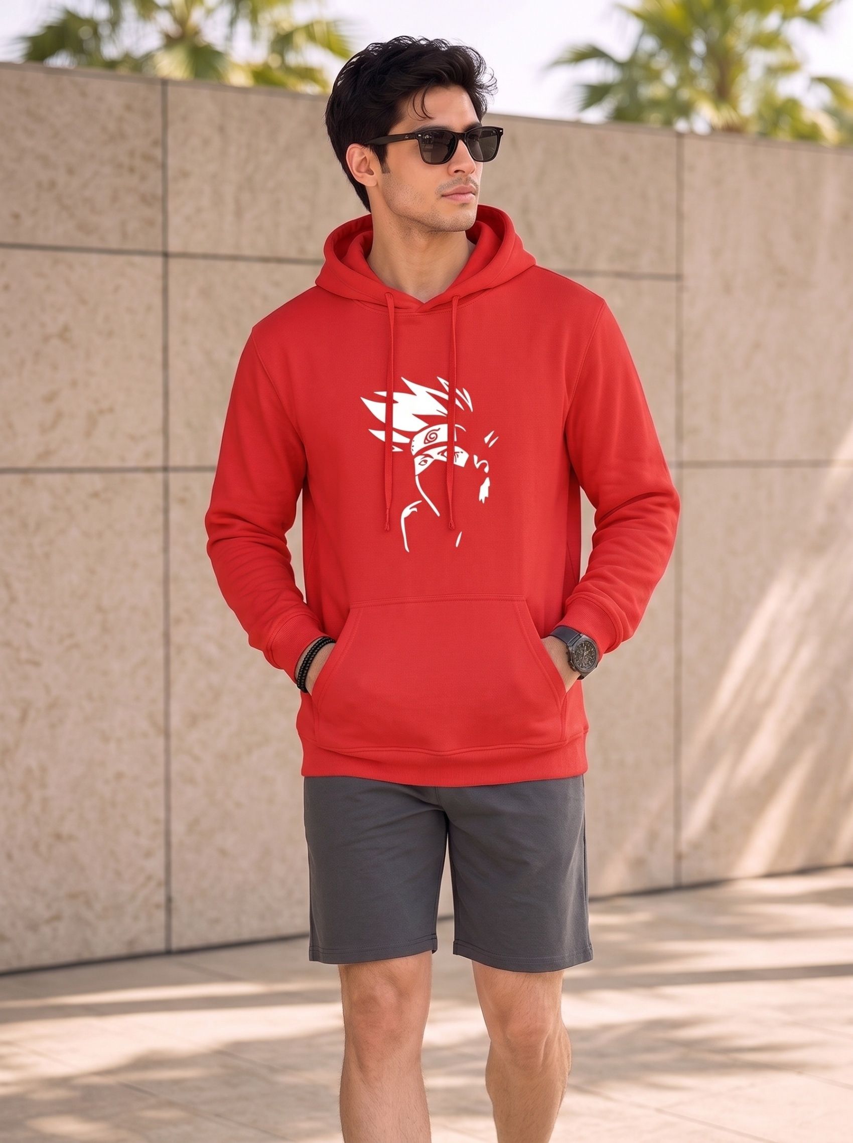 baghadbillo Men Full Sleeve Self Design, Solid Hooded Sweatshirt-picture-16