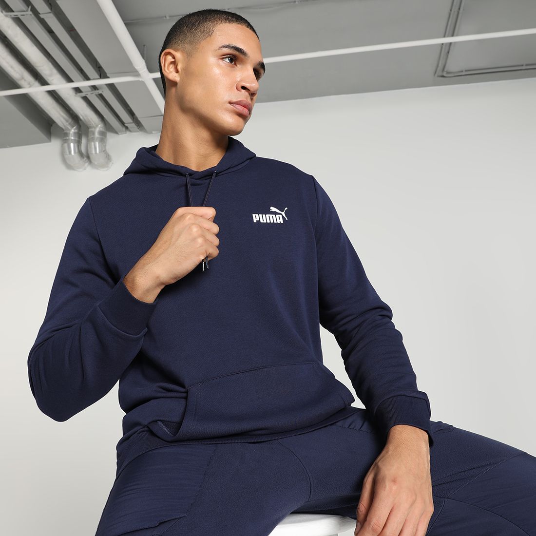 puma Men Full Sleeve Solid Hooded Sweatshirt-picture-15