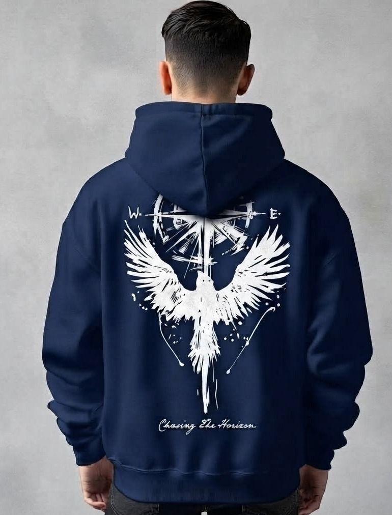 urvcreation Men Full Sleeve Graphic Print Reversible Hooded Sweatshirt-picture-37