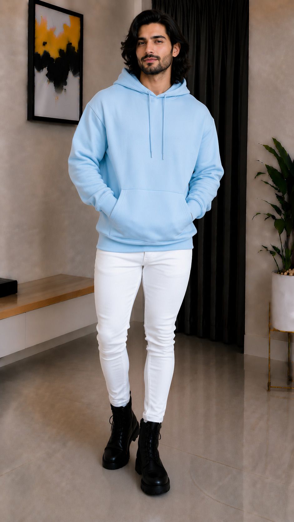 dappers threads Men Full Sleeve Solid Hooded Sweatshirt-picture-10