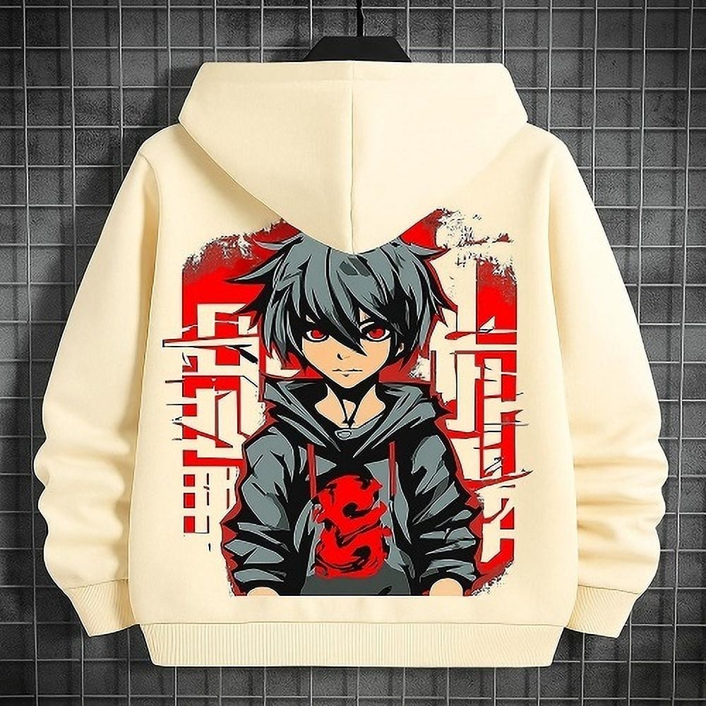 pezoz Men Full Sleeve Printed Hooded Sweatshirt-picture-27