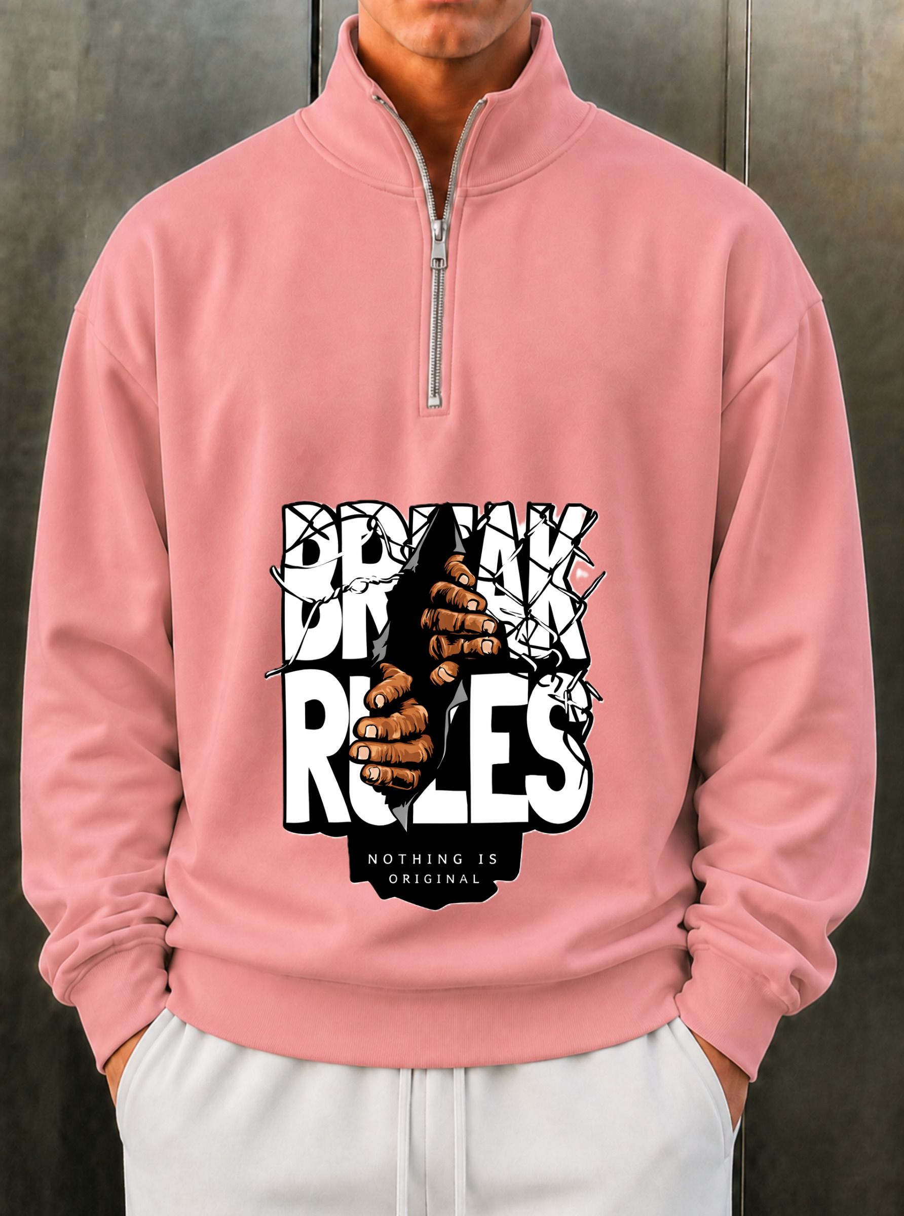 chain link Men Full Sleeve Printed Hooded Sweatshirt-picture-45