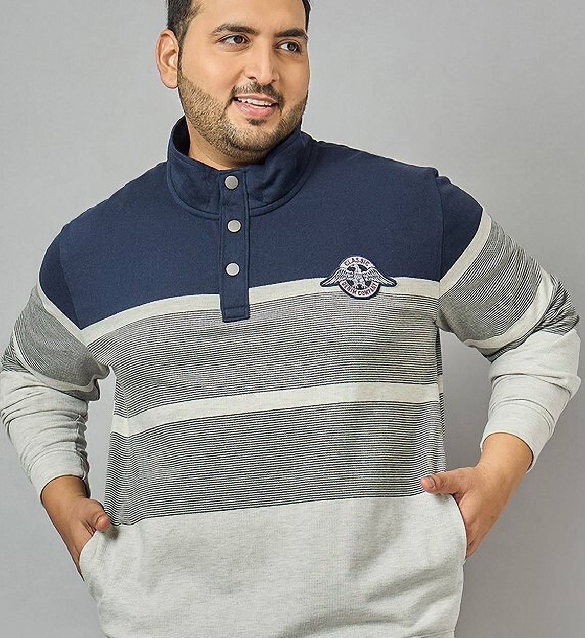 austivo Men Full Sleeve Striped Sweatshirt-picture-12