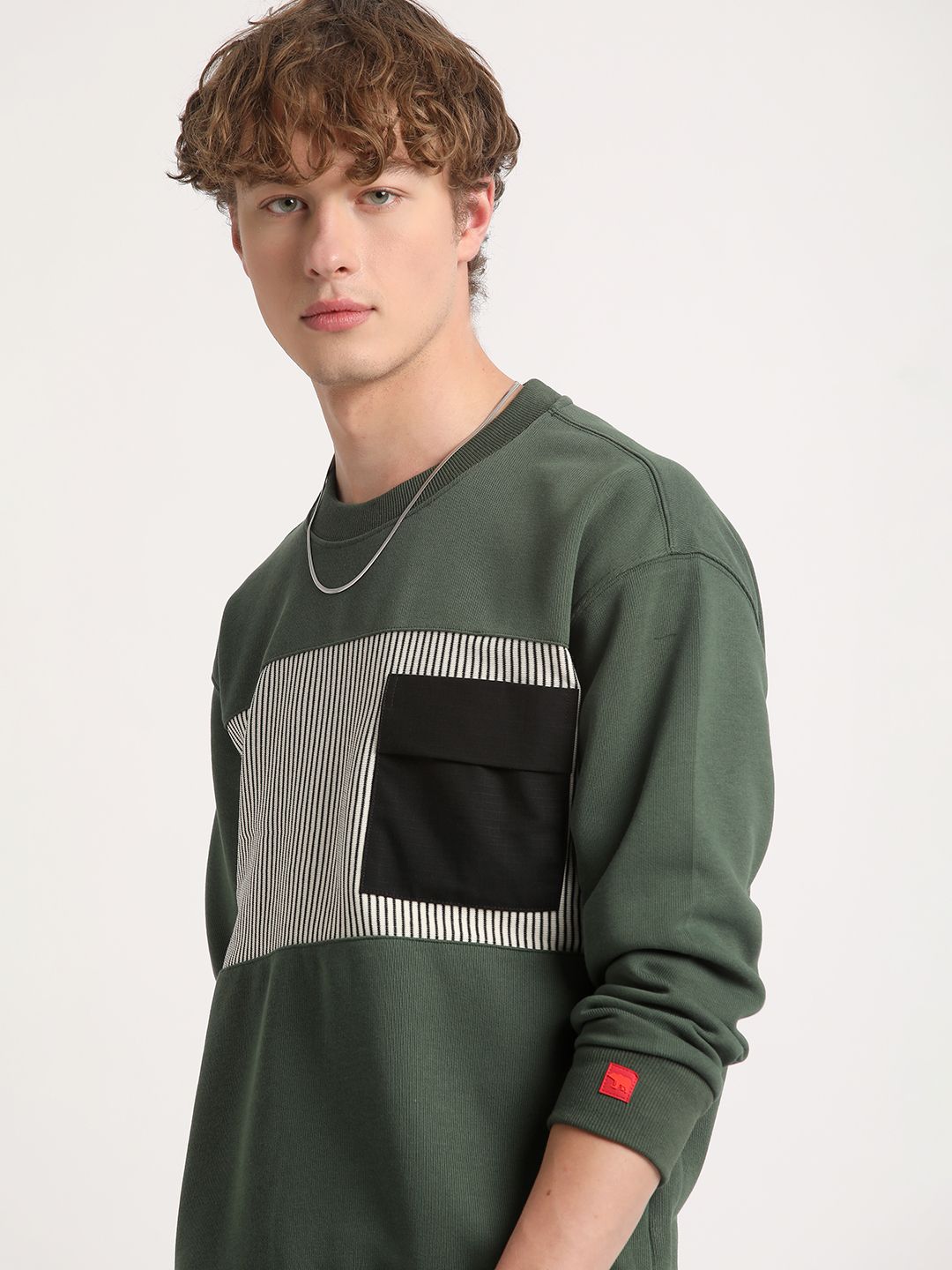 the bear house Men Full Sleeve Color Block Sweatshirt-picture-15